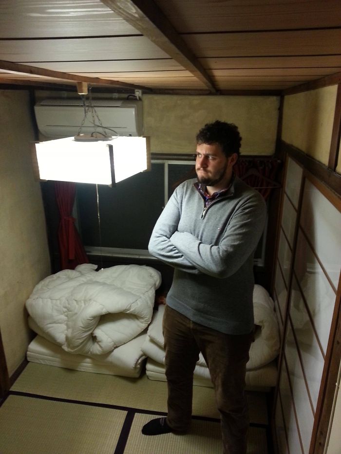 tall people problems japan hostel light