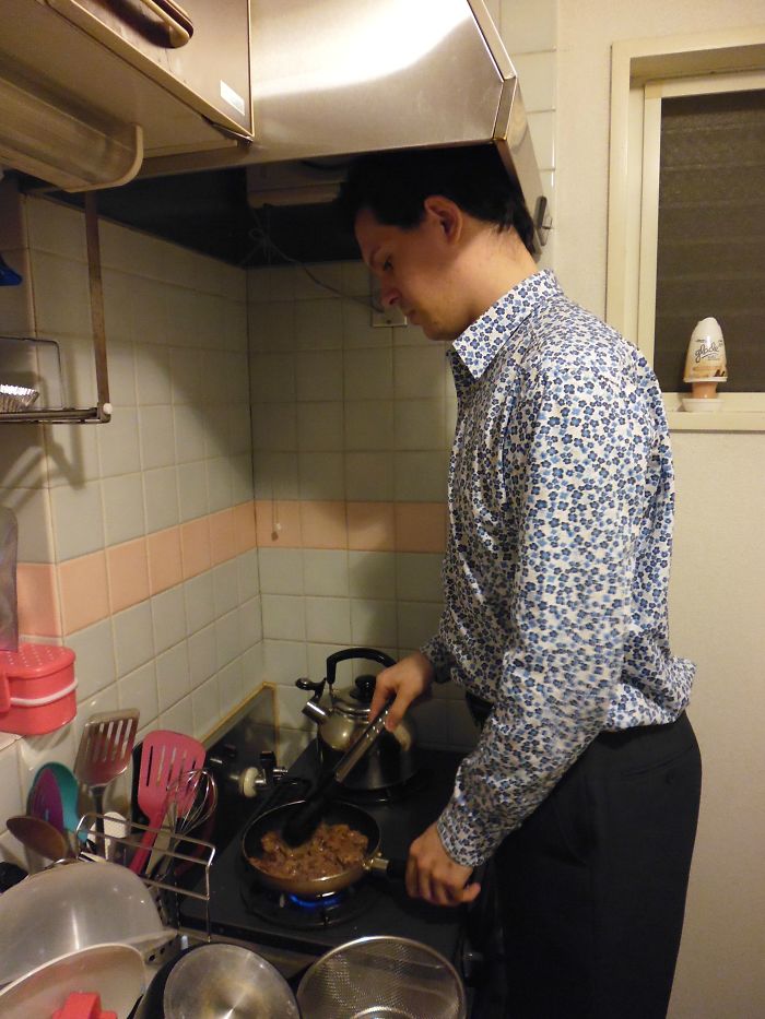 tall people problems japan kitchen