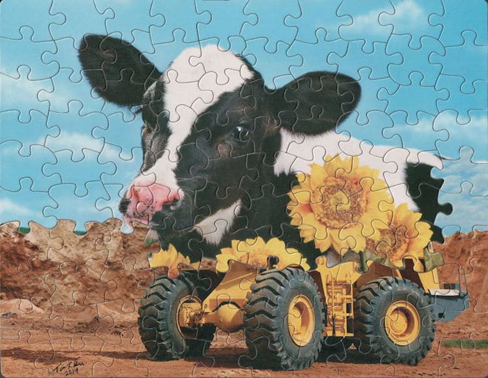 tim klein montage puzzle art how the west was won