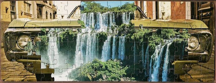 tim klein montage puzzle art waterfall grille