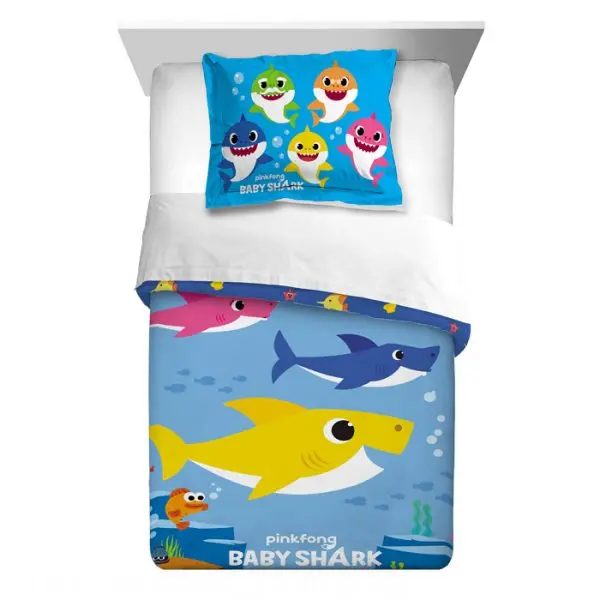 Baby Shark Lovers Will Fall In Love With The New Bedding Set And Blanket