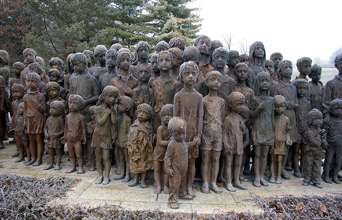 ww2 victims children sculptures in lidice village czechoslovakia czech republic