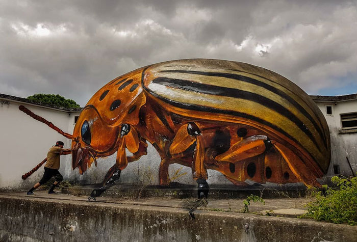 after art bug graffiti object transformations bus artist odeith