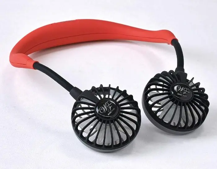 amazon portable neckband fan red