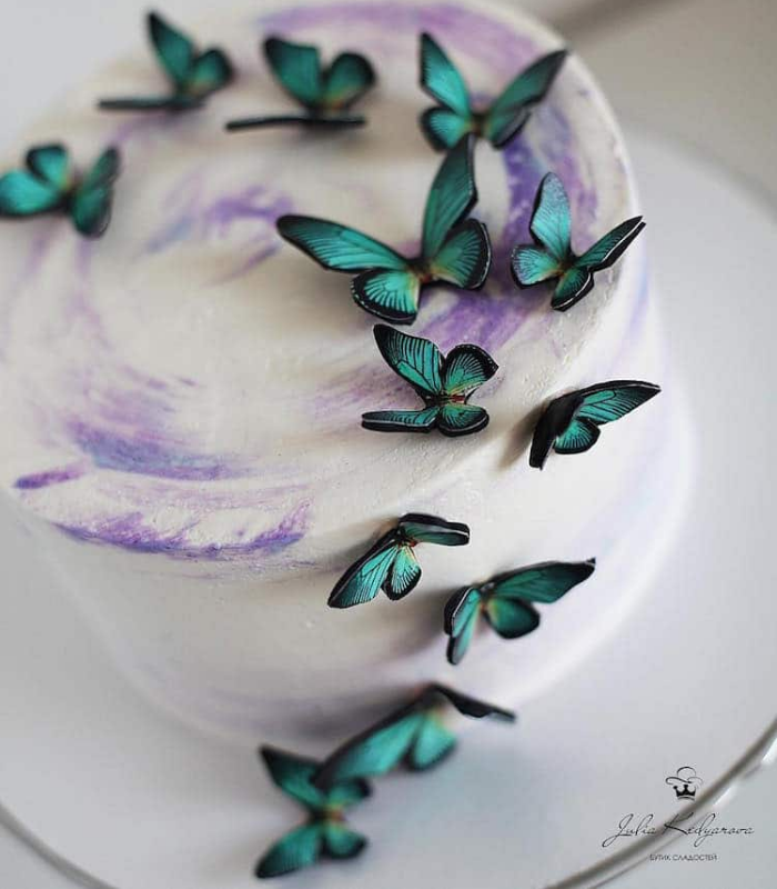 butterflies cake art yulia kedyarova