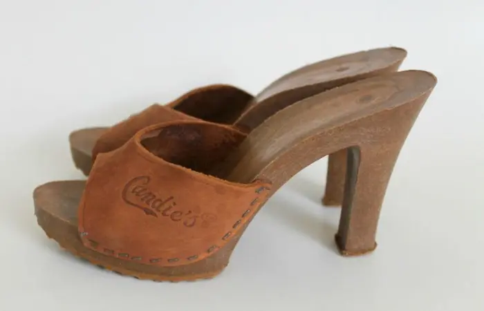 candie's wooden heels shoe nostalgia