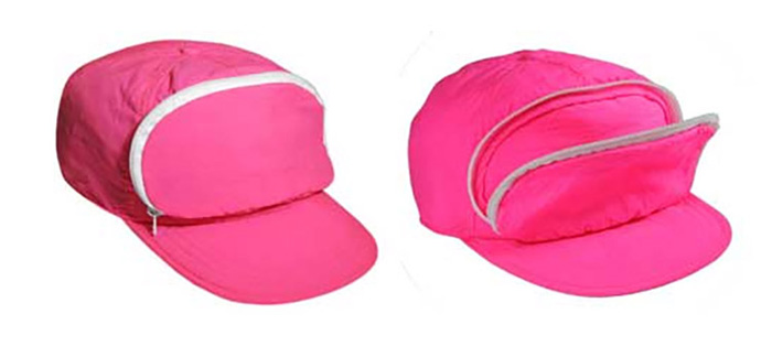 cap-sac fanny pack hat pink zipper pocket
