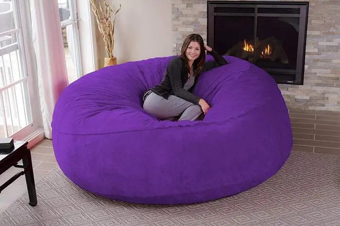 chill sack giant 8 foot bean bag chair purple