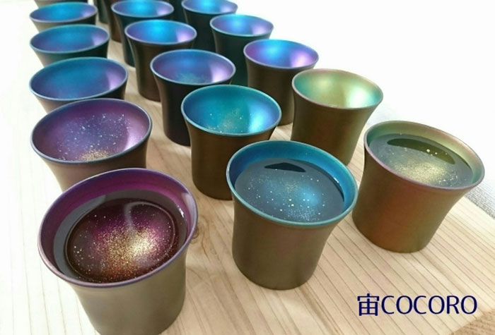 cocoro galaxy sake cups design