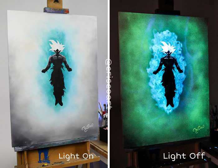 cristoforo scorpiniti glow-in-the-dark paintings gokou