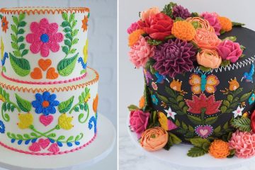 embroidery pattern cakes