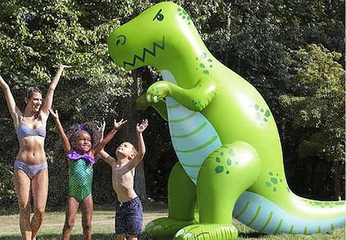 giant inflatable dinosaur sprinkler