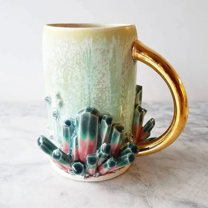 katie marks spectacular coffee mugs crystals