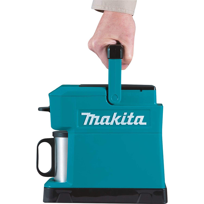 makita job site coffee maker easy grip handle