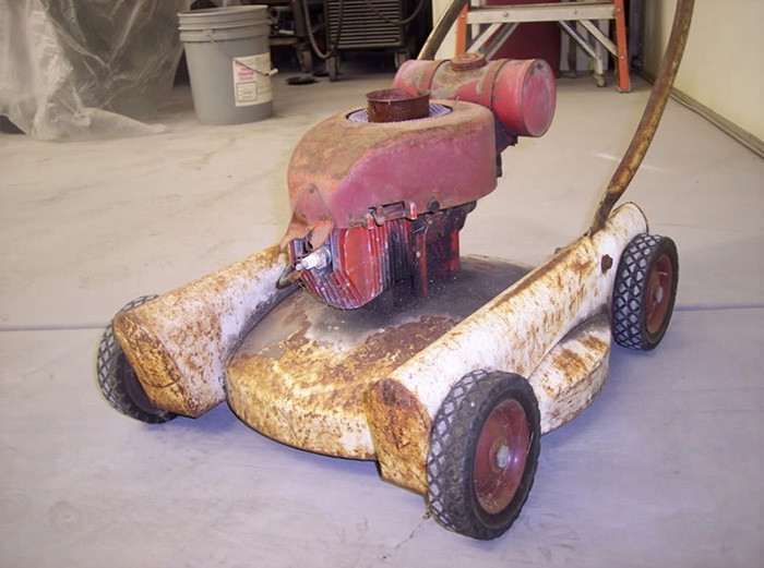 mark moriarty restores old lawn mower