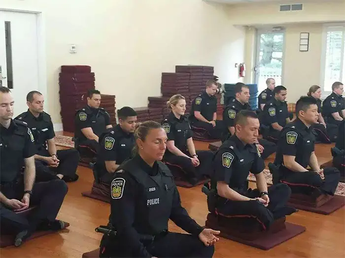 meditating police before work funny meanwhile in canada pictures