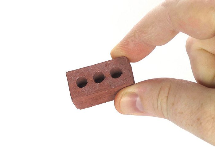 mini cement bricks red miniature
