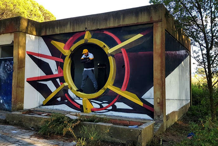 odeith jaw-dropping 3d street art round window optical illusion