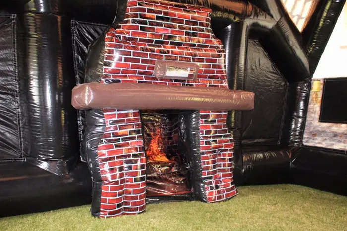 paddy wagon inflatable irish pub fake fireplace
