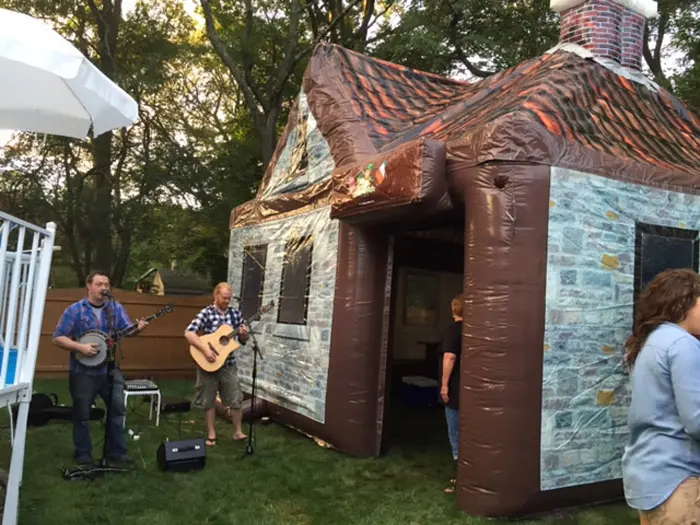 paddy wagon inflatable irish pub live music