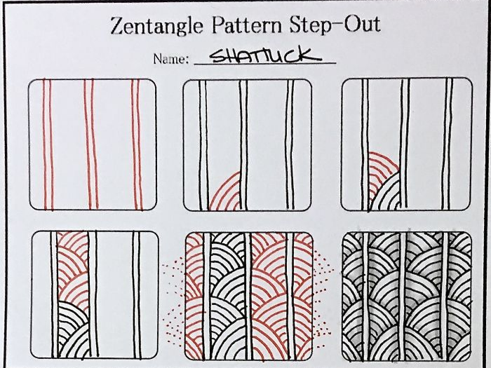 patterns to follow to treat self harm zentangle therapy tutorial