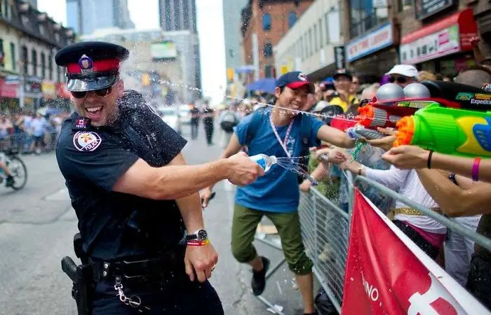 police water fight funny meanwhile in canada pictures