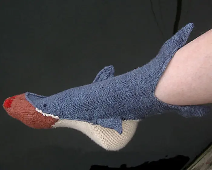 ravelry shark socks knit pattern