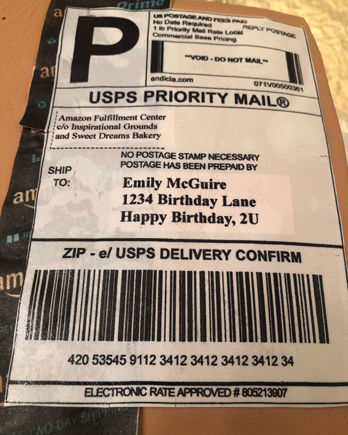 realistic amazon package birthday cake emily mcguire