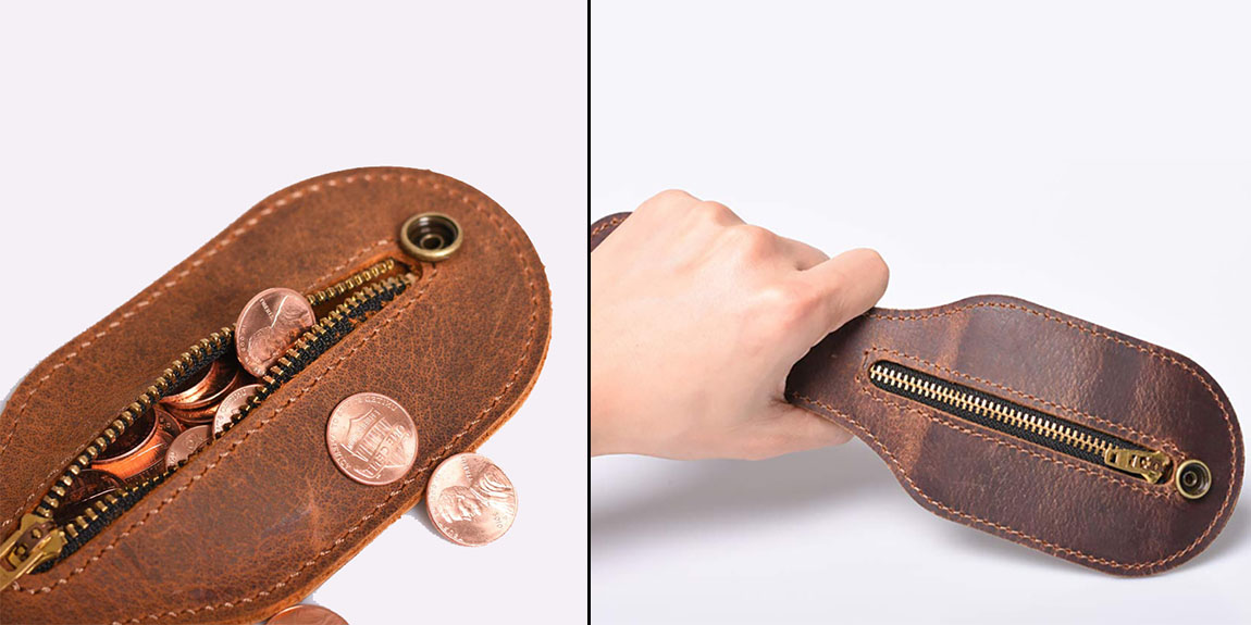 Handy Leather Coin Purse Doubles-Up As A Self-Defense Weapon