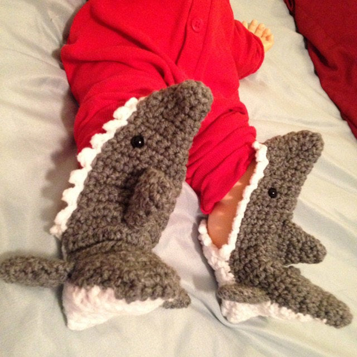 shark socks crochet pattern etsy