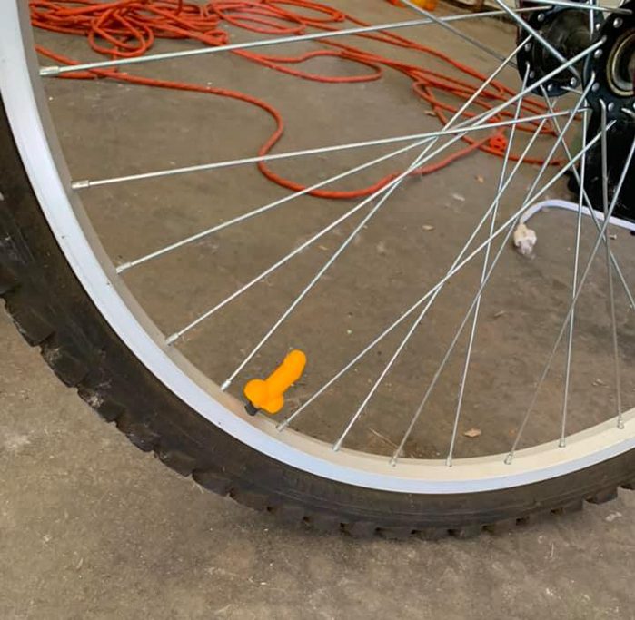 tirecockz weenie-shaped tire valve stem caps bicycle