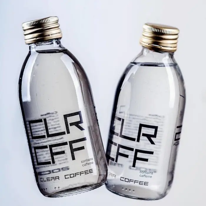 two bottles clr cff clear coffee
