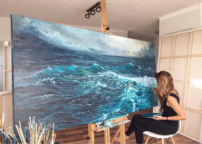 Talented Artist Vanessa Mae Creates Beautiful Paintings Of Ocean Waves