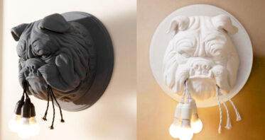 This Bulldog Wall Sconce Grumpily Holds Your Lights In Its Mouth