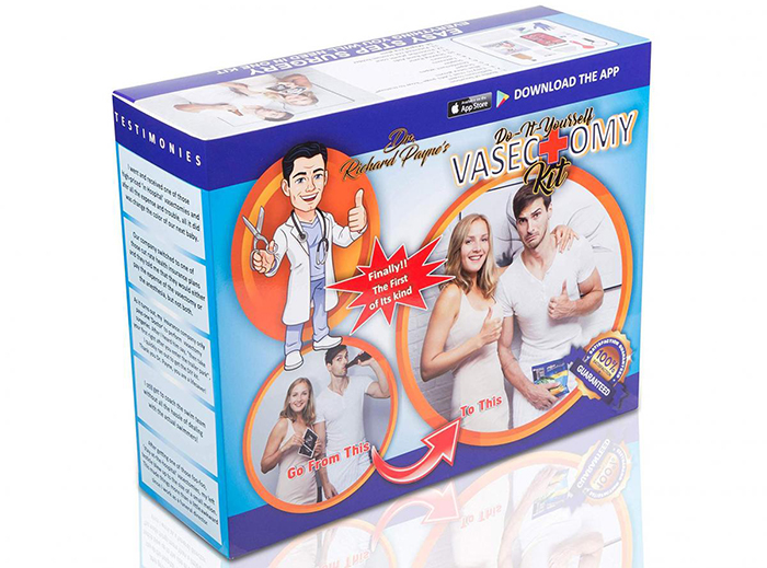 DIY Vasectomy Kit Prank Box back