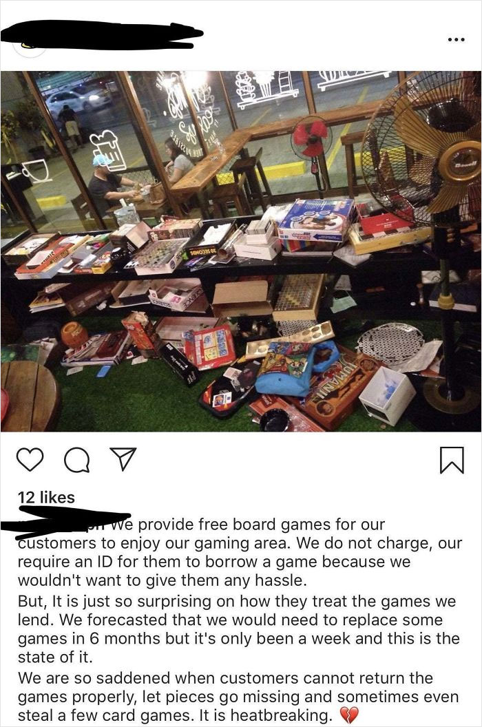 bad customers board games destroyed