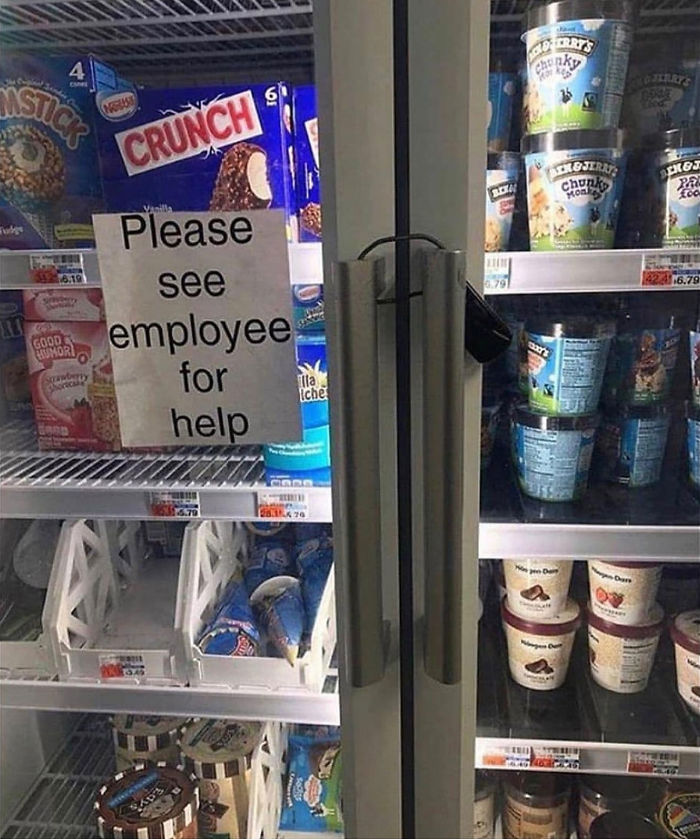 bad customers locked freezer