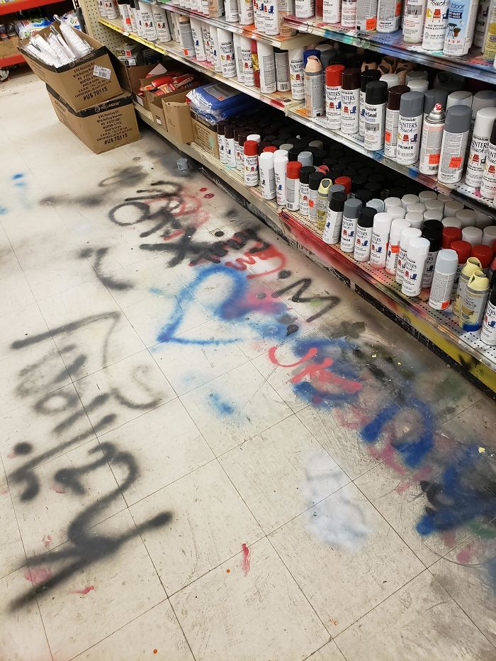 bad customers spray paint test