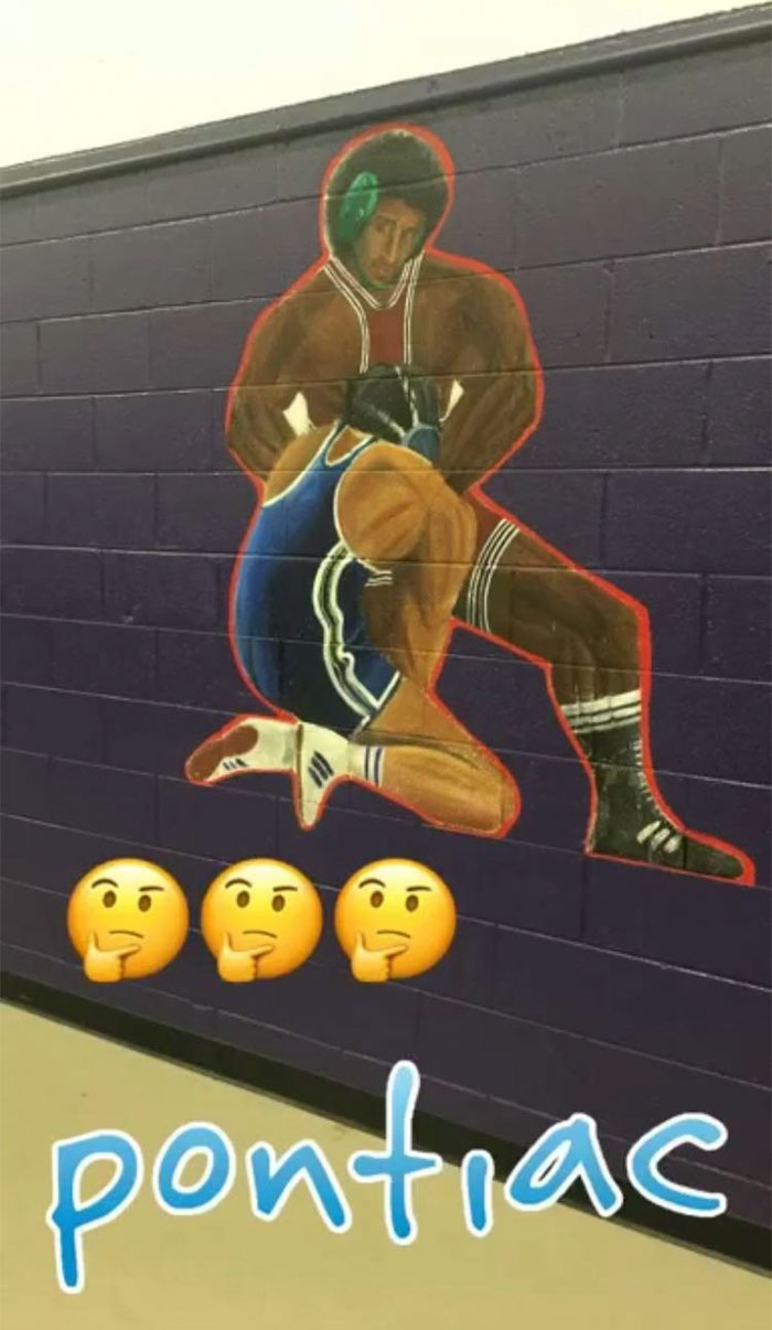 bad school designs gym mural funny