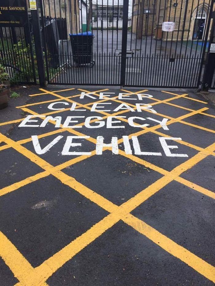 bad school designs misspelled road marking