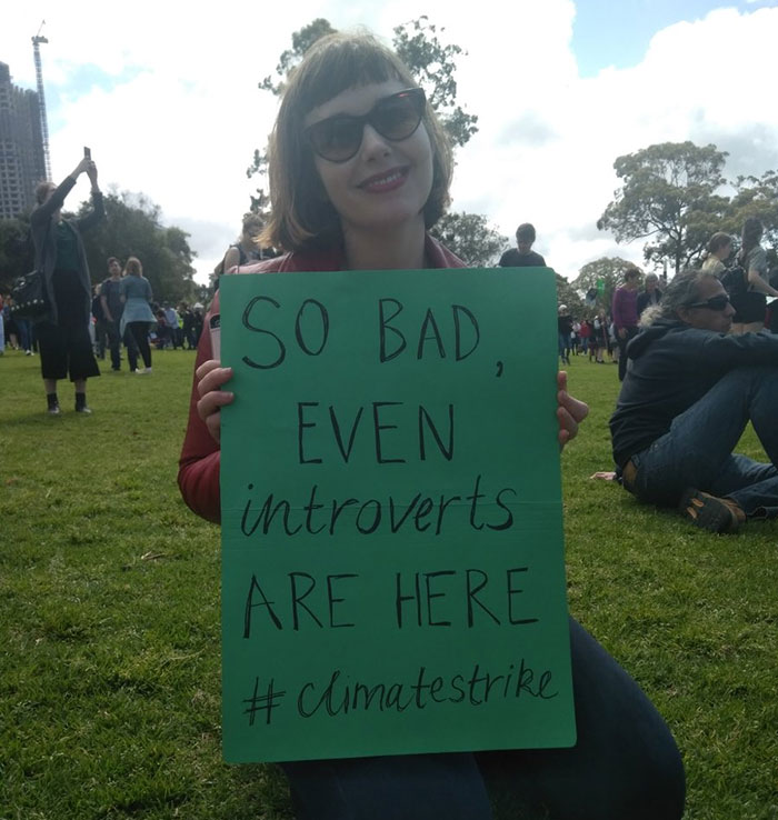 best climate strike signs introverts are here