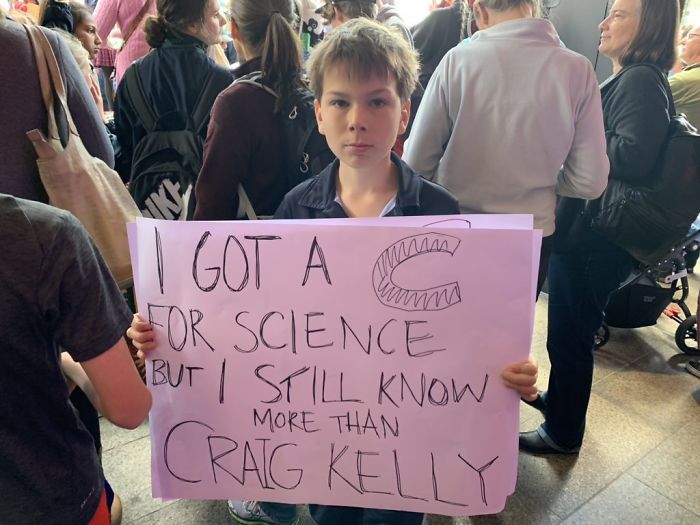 best climate strike signs kid smarter than craig kelly