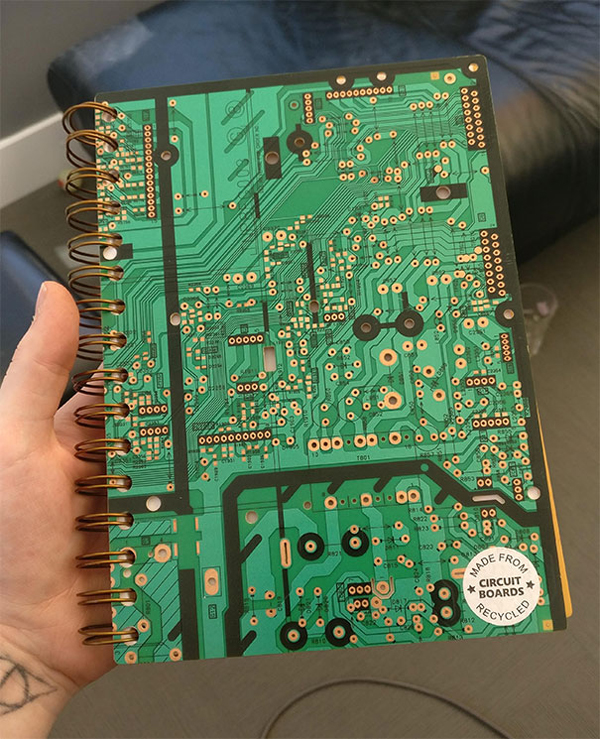 clever eco-friendly ideas circuit board sketchbook