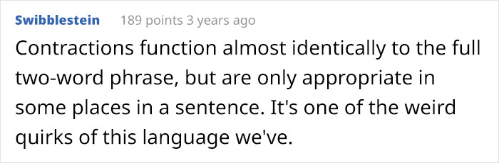 contractions confusing english language