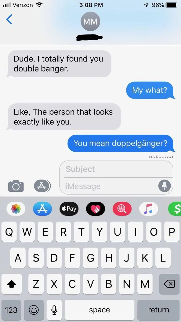 funny mispronouncing words double banger doppelganger