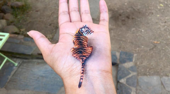 South African Artist Paints Cute 3D Art On Her Hands Of Little Animals And  Objects