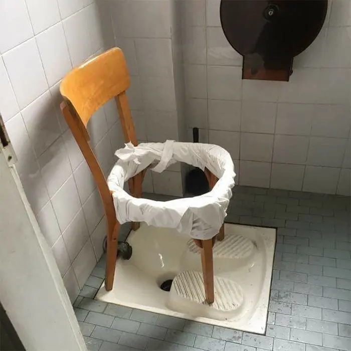 improvised toilet