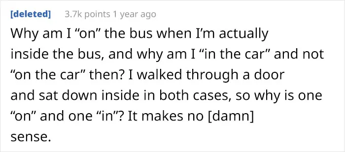 on the bus confusing english language