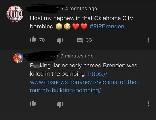 people being called out nephew brenden