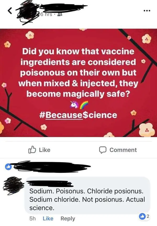 people being called out poisonous vaccine